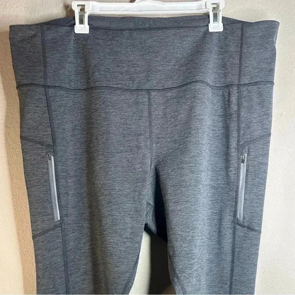 Sold Athleta Rainier gray heathered tights leggings gray size 3X NWOT - Picture 6 of 8